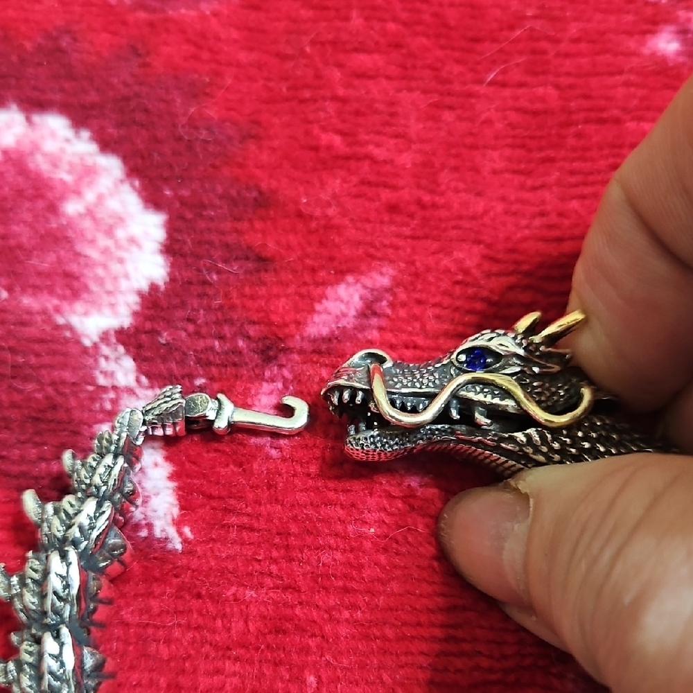Silver Chinese Dragon Bracelet - Picture 3 of 7